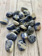 Load image into Gallery viewer, Sodalite Tumbled Stones (small)
