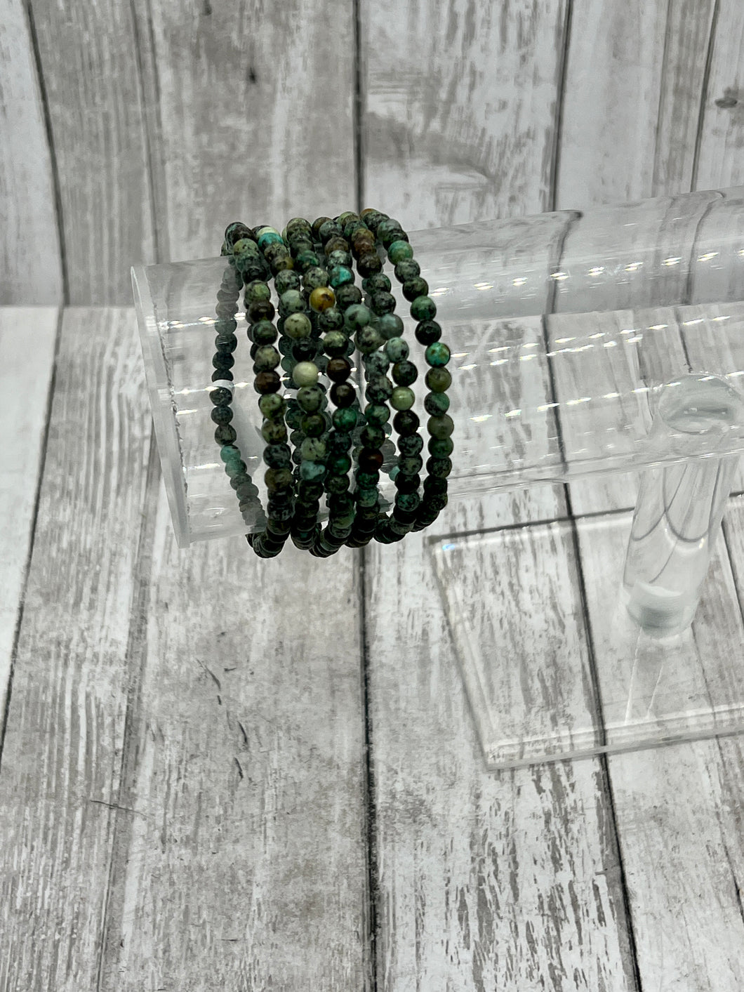African Turquoise Bracelets 4mm